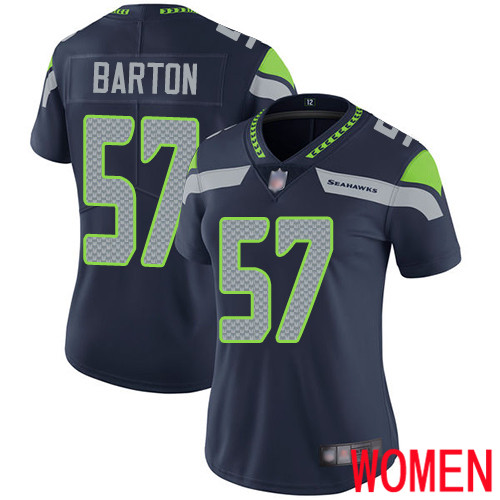Seattle Seahawks Limited Navy Blue Women Cody Barton Home Jersey NFL Football 57 Vapor Untouchable